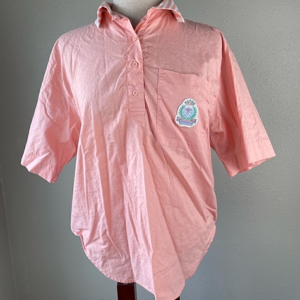 Ashleigh Morgan Pink Polo Top Size M